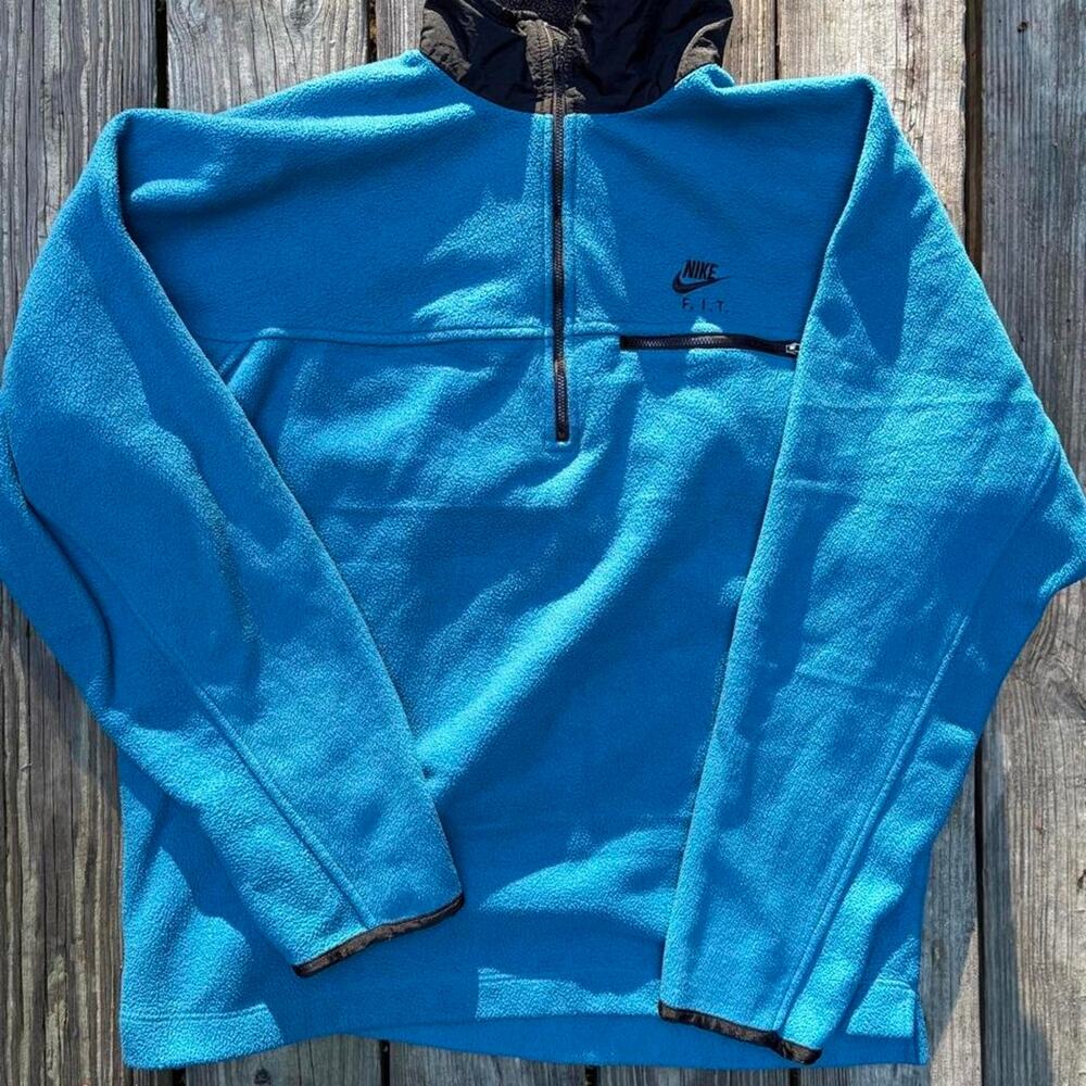 Vintage blue nike fit quarter zip